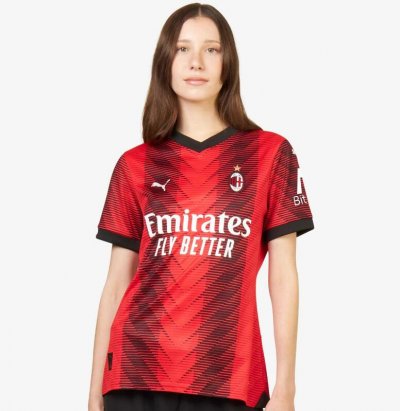 2023-24 AC Milan Women Home Soccer Jersey Shirt