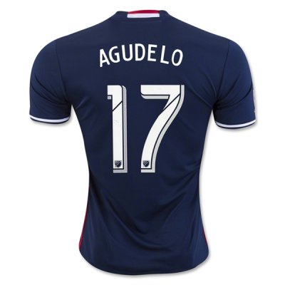 2016-17 New England Revolution 17 AGUDELO Home Soccer Jersey