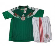 Kids 2014 World Cup Mexico Home Whole Kit(Shirt+Shorts)