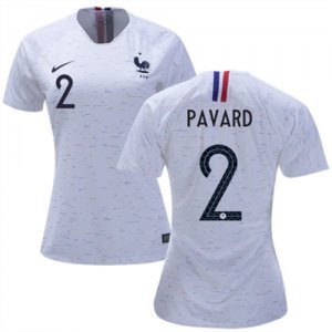 Women 2018 World Cup France Away Soccer Jersey Shirt Benjamin Pavard #2