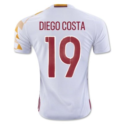 2016 Spain DIEGO COSTA #19 Away Soccer Jersey