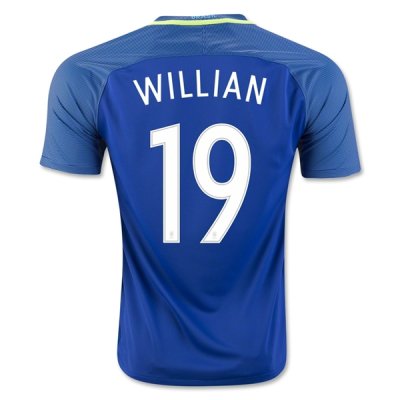 2016 Brazil WILLIAN 19 Away Soccer Jersey