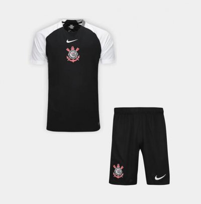 2025-26 SC Corinthians Away Kids Soccer Kits Shirt With Shorts