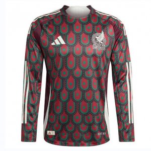 2024 Copa America Mexico Long Sleeve Home Soccer Jersey Shirt Player Version