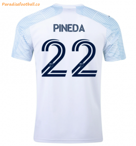 2021-22 Chicago Fire Away Soccer Jersey Shirt with MAURICIO PINEDA 22 printing