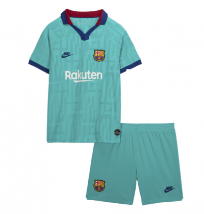 Kids Barcelona 2019-20 Third Away Soccer Shirt With Shorts
