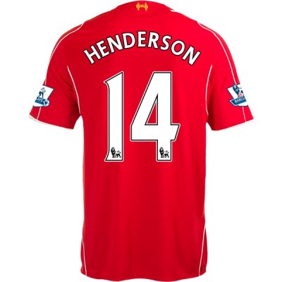 Liverpool 14/15 HENDERSON #14 Home Soccer Jersey