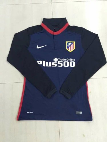 2015-16 Atletico Madrid Away LS Soccer Jersey