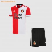 2021-22 Feyenoord Kids Home Soccer Kits Shirt With Shorts