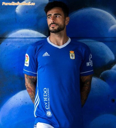2021-22 Real Oviedo Home Soccer Jersey Shirt