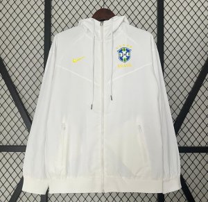 2024-25 Brazil White Windbreaker Jacket