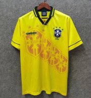 1993-1994 Brazil Home Yellow Retro Soccer Jersey Shirt