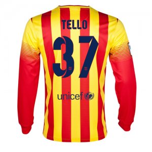 13-14 Barcelona #37 Tello Away Long Sleeve Soccer Jersey Shirt 13-14 Barcelona #37 Tello Away Long Sleeve Soccer Jersey Shirt