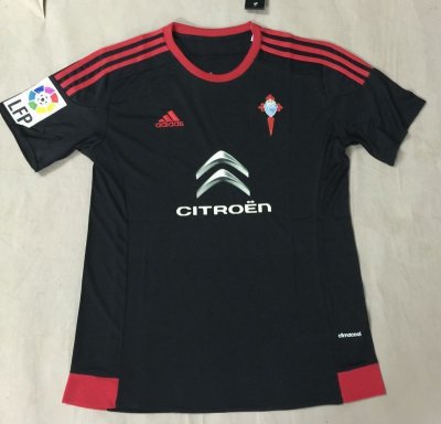2015-16 Celta De Vigo Away Soccer Jersey Black