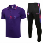 2021-22 PSG x Jordan Purple Polo Kits Shirt + Pants