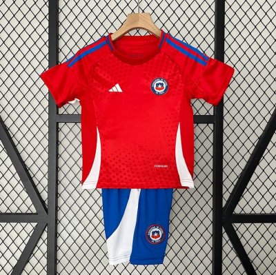 2024 Copa America Chile Kids Home Soccer Kits Shirt With Shorts