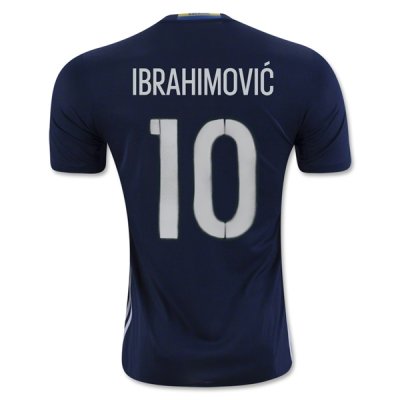 2016 Sweden IBRAHIMOVIC #10 Away Soccer Jersey