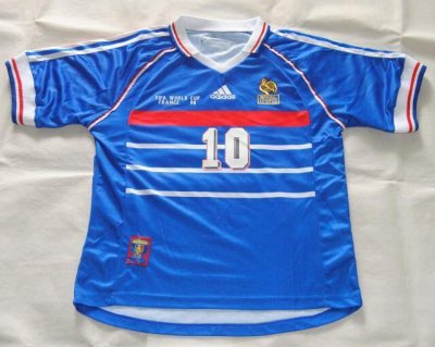1998 World Cup France ZIDANE #10 Home Soccer Jersey