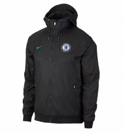 18-19 Chelsea Black Authentic Woven Windrunner Jacket