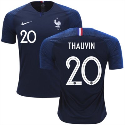 2018 World Cup France Home Soccer Jersey Shirt Florian Thauvin #20