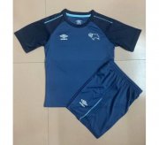 2020-21 Derby County FC Kids Away Soccer Kits Shirt With Shorts