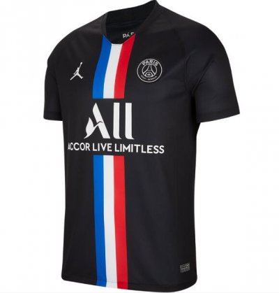2019-20 PSG Jordan Black Fourth Short Soccer Jersey Shirt
