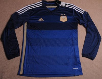 2014 Argentina Home Long Sleeve Soccer Jersey