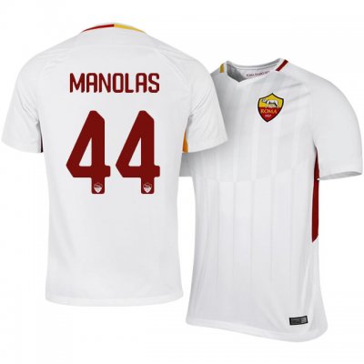 2017-18 Roma Kostas Manolas #44 Away Soccer Jersey
