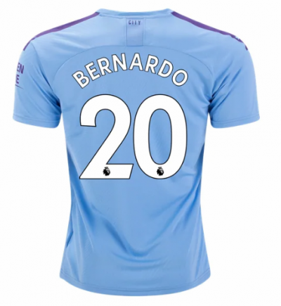2019-20 Manchester City Home Soccer Jersey Bernardo #20