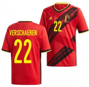 2020 EURO Belgium Home Soccer Jersey Shirt Yari Verschaeren #22
