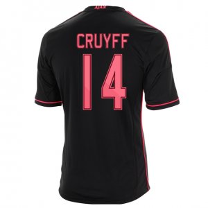 13-14 Ajax #14 Cruyff Away Black Soccer Jersey Shirt 13-14 Ajax #14 Cruyff Away Black Soccer Jersey Shirt