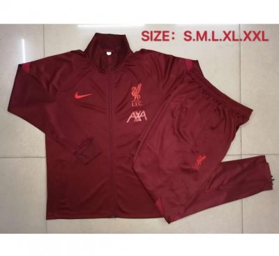 2020-21 Liverpool Wine Red Training Kits Jacket with Pants