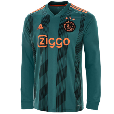 2019-20 Ajax Long Sleeve Away Soccer Jersey Shirt