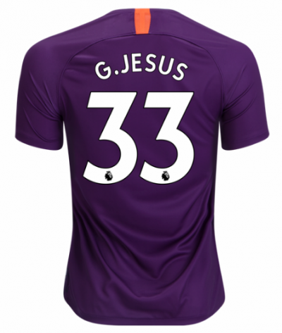 2018-19 Manchester City Third Soccer Jersey Shirt Gabriel Jesus #33