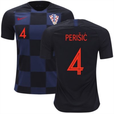 2018 World Cup Croatia Away Soccer Jersey Shirt Ivan Perisic #4