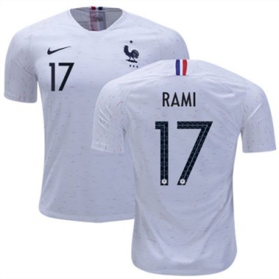 2018 World Cup France Away Soccer Jersey Shirt Adil Rami #17