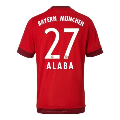 2015-16 Bayern Munich ALABA 27 Home Soccer Jersey