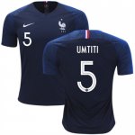 2018 World Cup France Home Soccer Jersey Shirt Samuel Umtiti #5