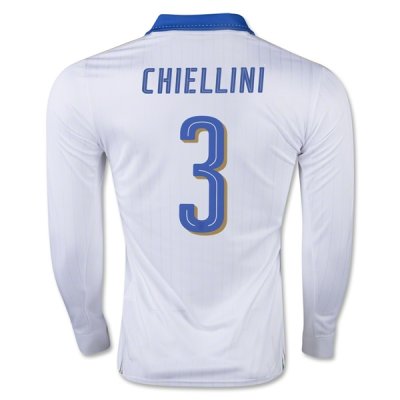 2016 Italy CHIELLINI #3 LS Away Soccer Jersey