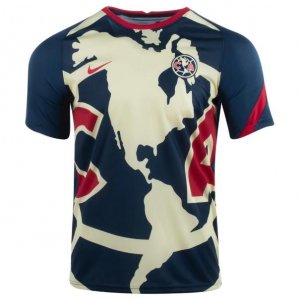 2020-21 Club América Navy Yellow Pre-Match Training Shirt