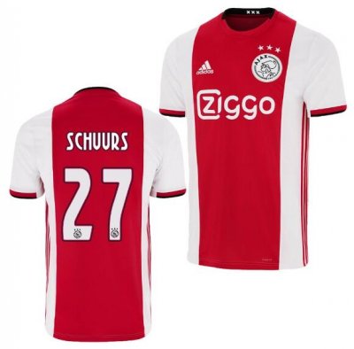 2019-20 Ajax Home Soccer Jersey Shirt Perr Schuurs 27