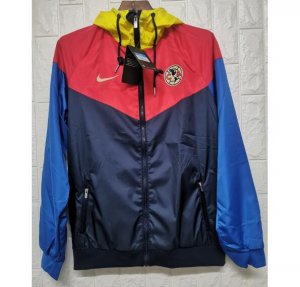2020-21 Club America Navy Red Hoodie Windbreaker Jacket