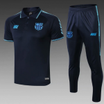 2019-20 Barcelona Royal Blue Polo Kits Shirt + Pants