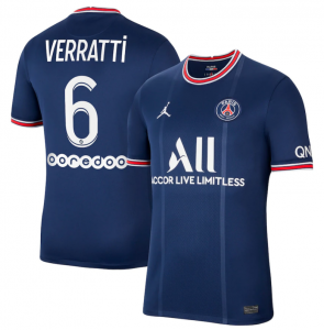 2021-22 PSG Home Soccer Jersey Shirt Verratti 6