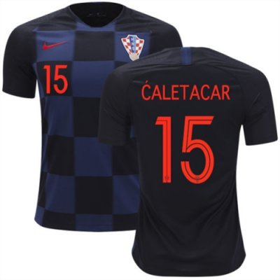 2018 World Cup Croatia Away Soccer Jersey Shirt Duje Caleta-Car #15