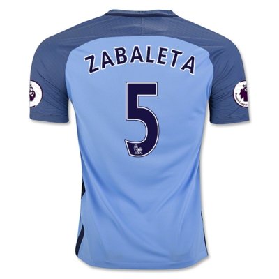 2016-17 Manchester City 5 ZABALETA Home Soccer Jersey