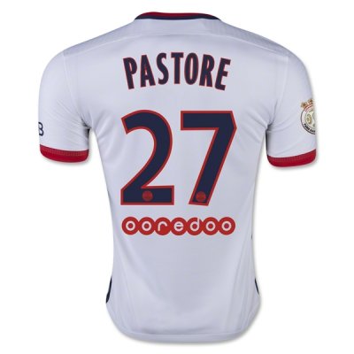 2015-16 PSG PASTORE #27 Away Soccer Jersey