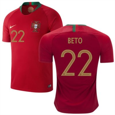 2018 World Cup Portugal Home Soccer Jersey Shirt Beto #22