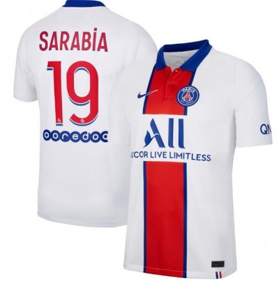 2020-21 PSG Away Soccer Jersey Shirt Sarabia 19