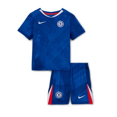 2025-26 Chelsea Home Kids Soccer Kits Shirt with Shorts